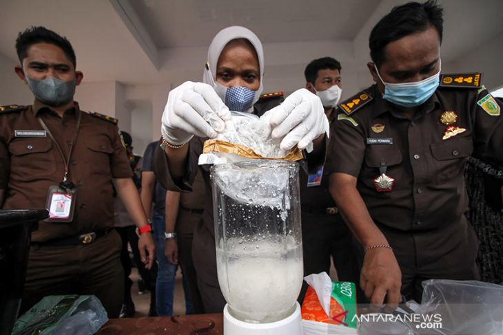 Pemusnahan barang bukti Kejaksaan Aceh Utara 2021