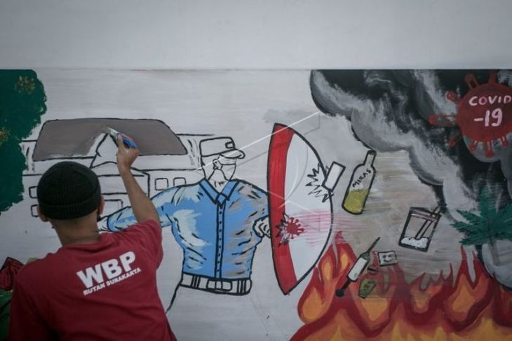 Lomba mural warga binaan