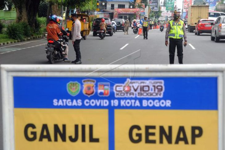 Pemberlakuan sistem ganjil genap di Kota Bogor