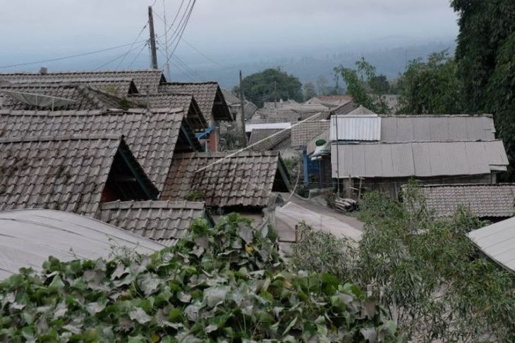 Abu vulkanik erupsi Gunung Merapi