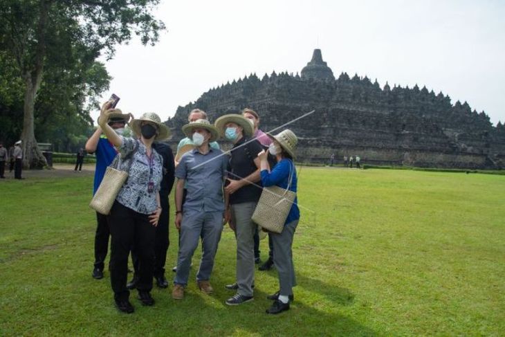 Delegasi pertemuan EDM-CSWG G20 kunjungi Candi Borobudur