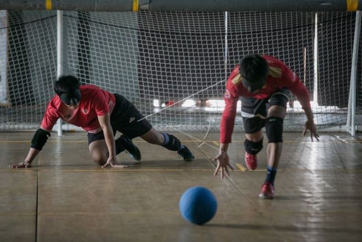 Latihan goalball jelang ASEAN Paragames 2022