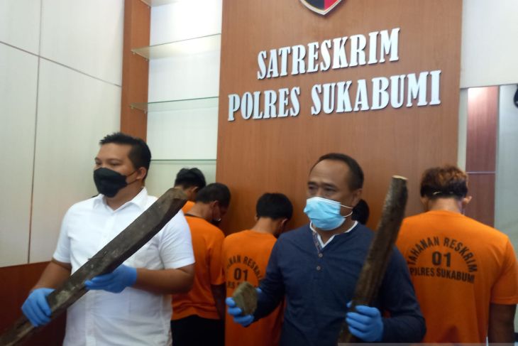 Polisi tangkap enam  tersangka kasus perusakan pos restribusi Dishub Sukabumi