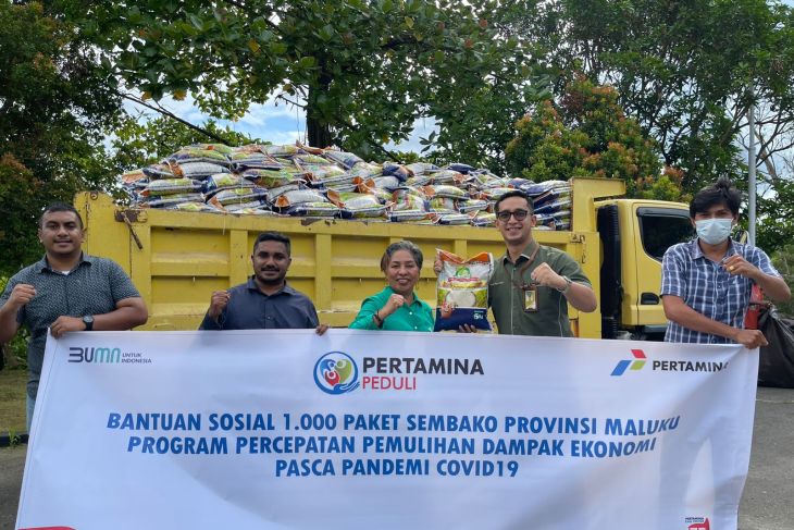 Pertamina salurkan bantuan 1.000 paket Sembako di Maluku