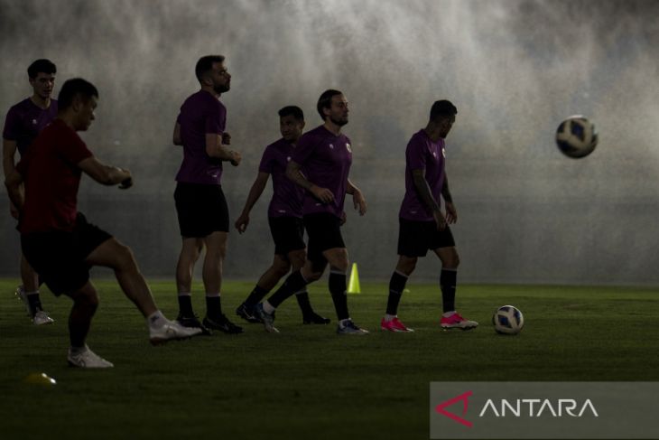 Latihan Timnas Indonesia jelang lawan Bangladesh 