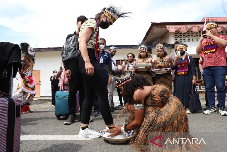 Local ritual performed for Y20 delegates in Manokwari, West Papua