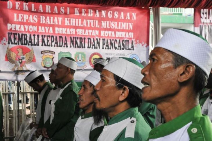 Deklarasi kebangsaan anggota Khilafatul Muslimin  di Bekasi