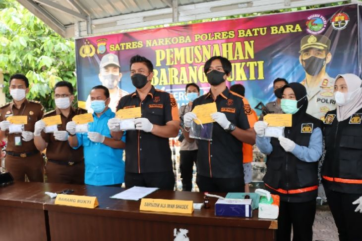 Polisi tangkap bandar narkotika di Batubara, 489 gram sabu dimusnahkan