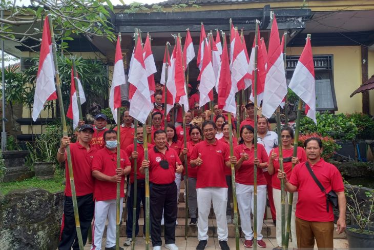 Ribuan bendera Merah Putih hiasi Bangli sambut HUT ke-77 RI