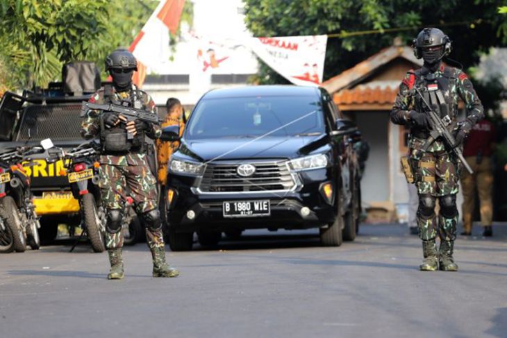 Penjagaan Rekonstruksi Pembunuhan Brigadir J