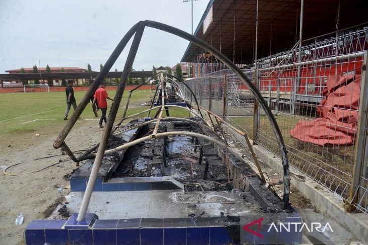 Kerusakan stadion pascarusuh Persiraja versus PSMS