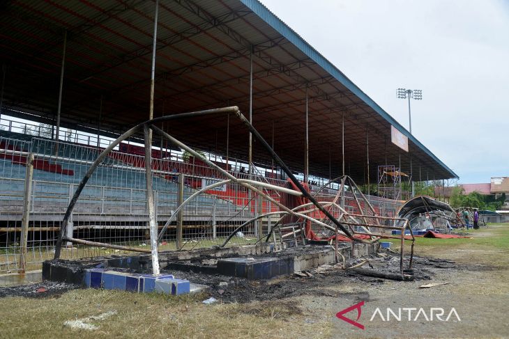 Kerusakan stadion pascarusuh Persiraja versus PSMS