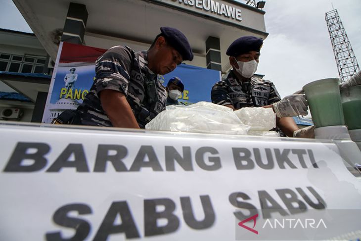 Pemusnahan barang bukti sabu-sabu