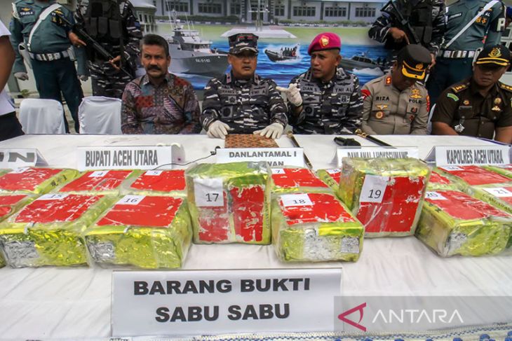 TNI AL rilis penemuan 23 kilogram sabu-sabu