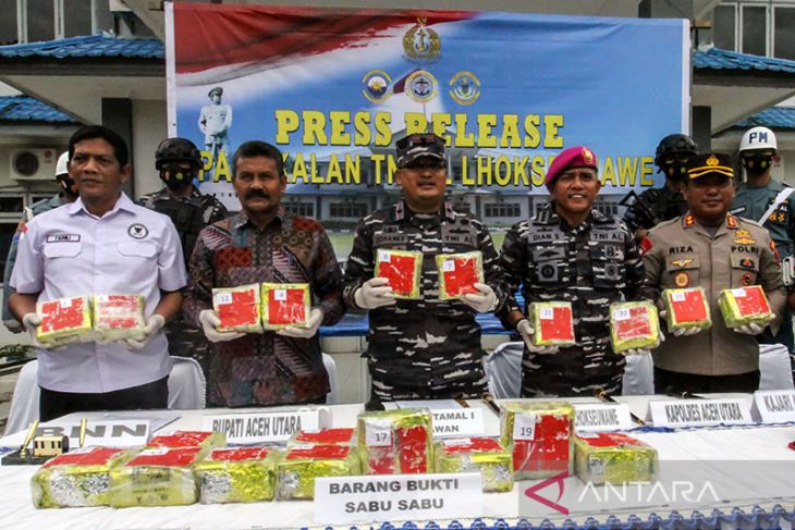 TNI AL rilis penemuan 23 kilogram sabu-sabu