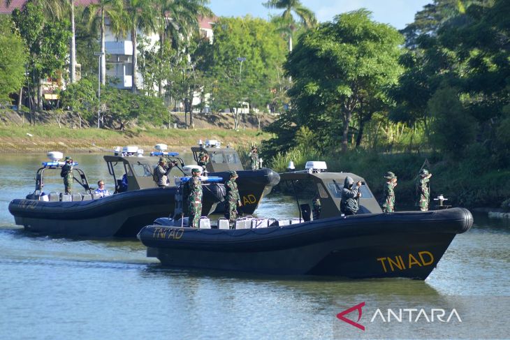 Kapal RIB bantuan Menhan untuk Kodam IM Aceh