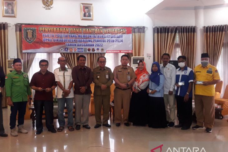 Bantuan Parpol 2022 di Tabalong naik 77,82 persen
