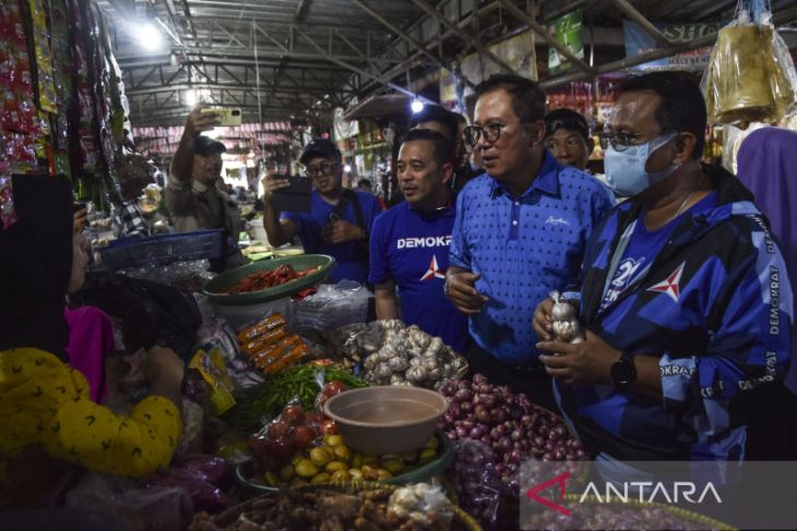 Anggota DPR Fraksi Demokrat berkunjung ke pasar 