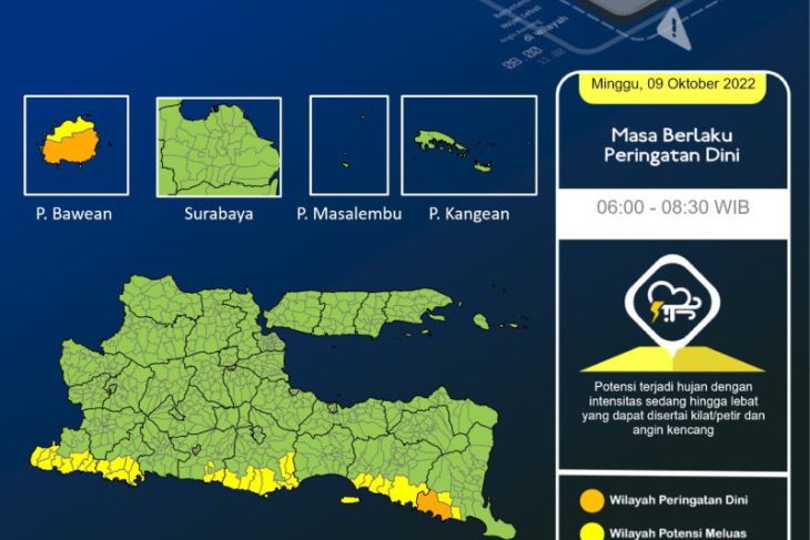 BMKG: Jatim Berpotensi Hujan Deras Pada Akhir Pekan - ANTARA News Jawa ...