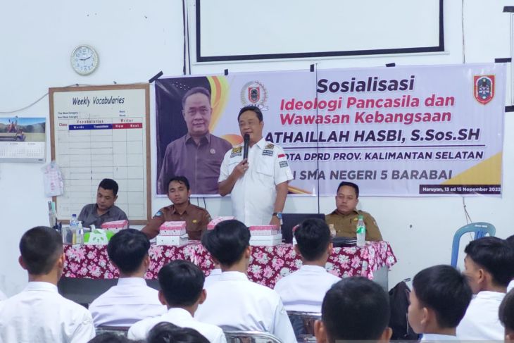 Anggota DPRD Kalsel bekali generasi muda pemahaman Ideologi Pancasila dan Wasbang