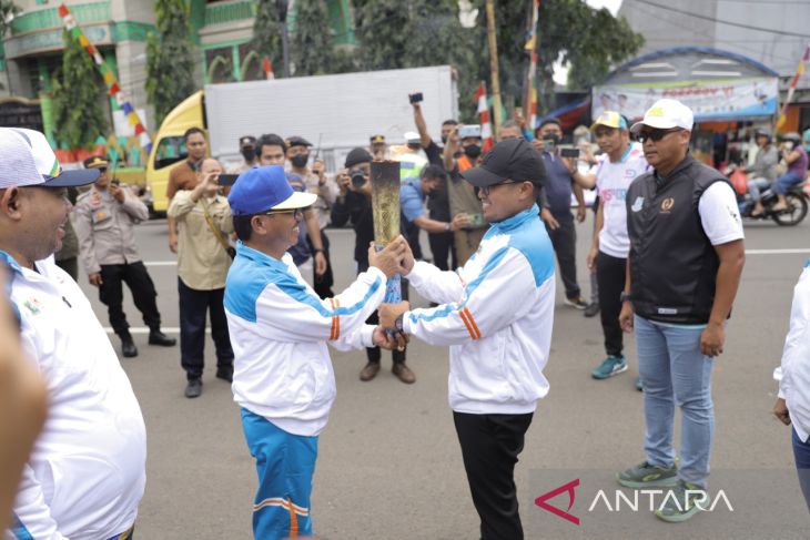 Obor Porprov tiba di Kota Tangerang usai dikirab keliling Provinsi Banten