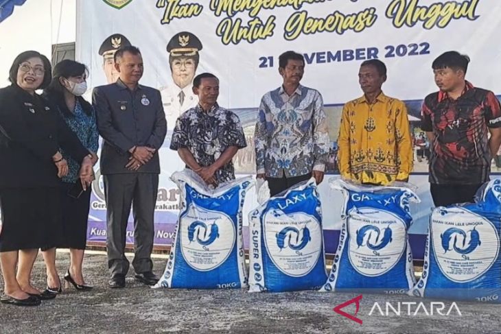 Pemkab Gumas salurkan subsidi pakan bagi pembudi daya ikan