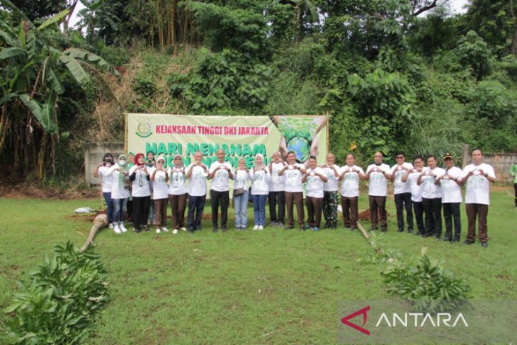 Kejati DKI Jakarta Tanam Pohon Terebuya di Taman Causarina Cipedak