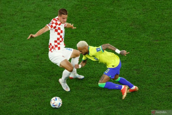 Brazil vs Kroasia tanpa gol pada babak pertama perempat final Piala Dunia 2022