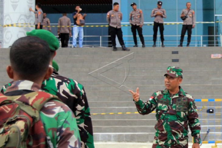 Suasana pengamanan pascapenangkapan Gubernur Papua