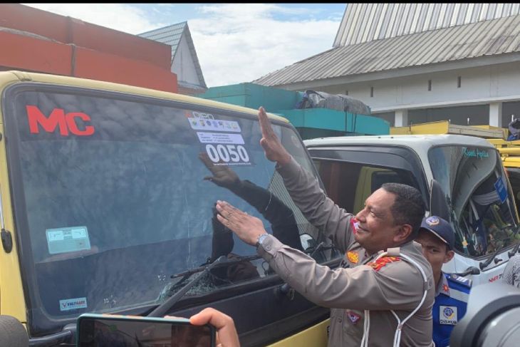 Ditlantas Polda Jambi menyarankan pemasangan barcode angkutan batu bara
