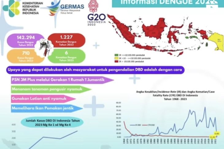 Kemenkes 710 kasus dengue di Indonesia mengawali 2023  ANTARA News