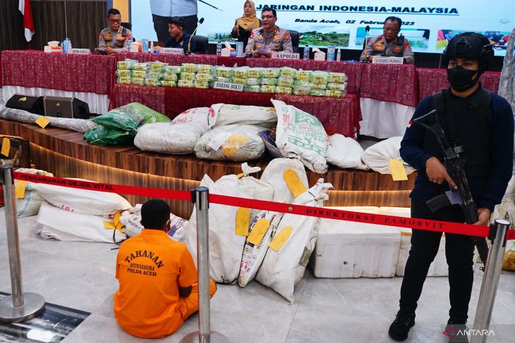 FOTO - Polda Aceh Gagalkan Peredaran Narkoba Jaringan Internasional