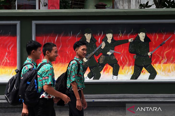 Mural peristiwa pemberontakan tentara PETA