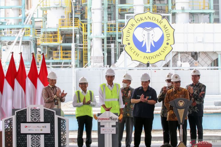 FOTO - Presiden Jokowi Resmikan Pabrik Pupuk NPK PIM di Lhokseumawe