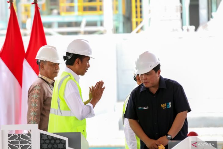 FOTO - Presiden Jokowi Resmikan Pabrik Pupuk NPK PIM di Lhokseumawe