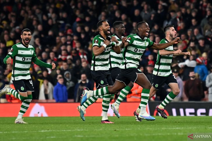 Arsenal dikalahkan Sporting Lisbon 3-5 lewat drama adu penalti