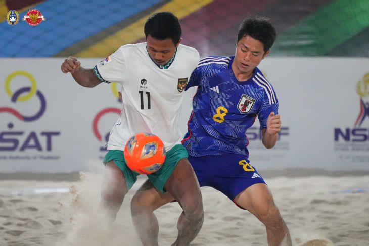 Sepak bola Pantai: Indonesia takluk 0-7 dari Jepang