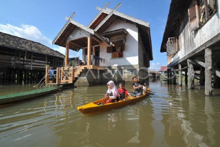 Banjir luapan sungai Batanghari di Jambi