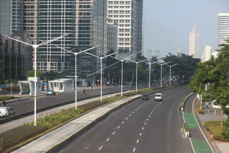 Jalan protokol di Jakarta lengang saat saat hari pertama Idul Fitri