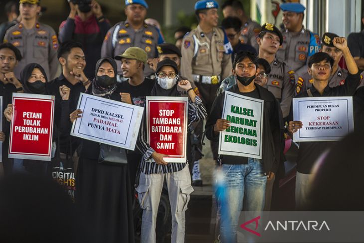 Unjuk rasa Mahasiswa di Banjarmasin