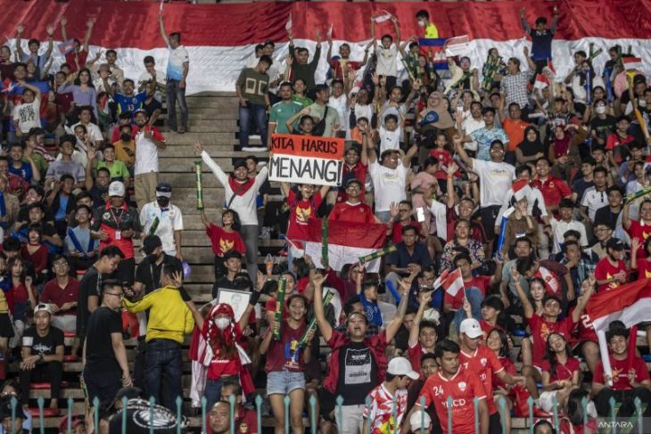 Babak pertama, Indonesia unggul 2-0 atas Thailand di final sepak bola SEA Games 2023