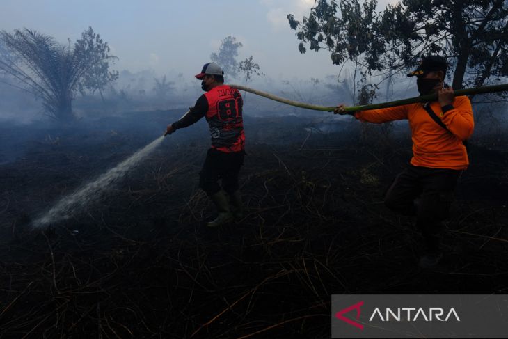 Kebakaran lahan gambut di Kubu Raya