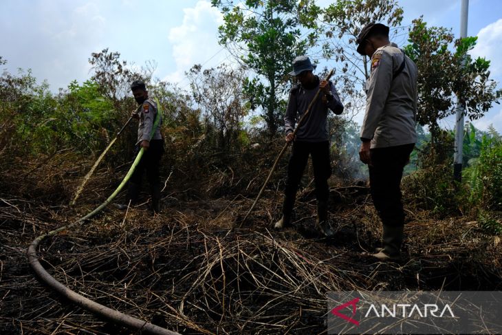 Kebakaran lahan gambut di Kubu Raya