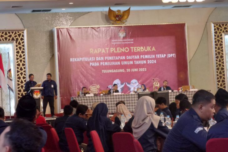 KPU Tulungagung tetapkan DPT Pemilu 2024 sebanyak 858.807 orang - ANTARA Jawa Timur