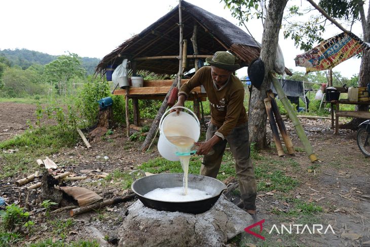 FOTO - Produksi gula aren cair di pedalaman Aceh Besar