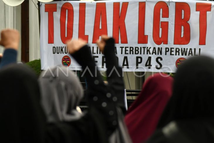 Aksi tolak LGBT di Kota Bogor