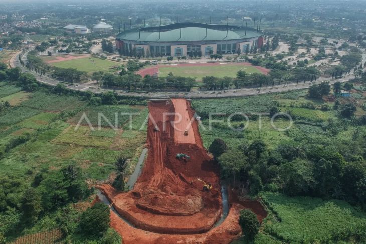 Pembangunan jalan baru ke Stadion Pakansari Bogor