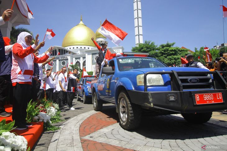 Pelepasan Tagana dan TKSK oleh Gubernur Jawa Timur