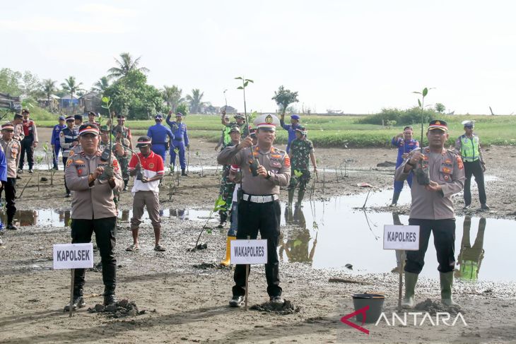 FOTO - Penanaman pohon serentak Polri lestarikan negeri