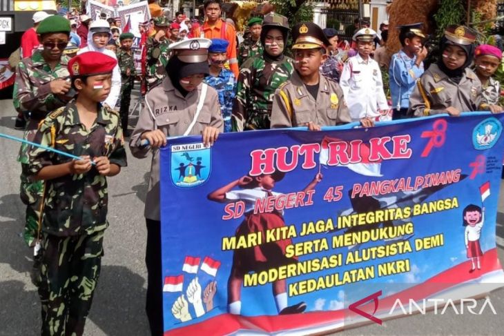 Semarak Pawai Karnaval HUT Ke-78 RI di Pangkalpinang